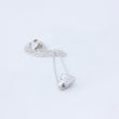 Load image into Gallery viewer, Left side view of heart showing chain threading through it's centre, pile of chain behind and clasp