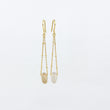 Load image into Gallery viewer, 18ct gold-plated dangle earrings with yellow and clear gemstones on a white background