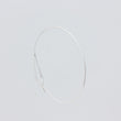 Load image into Gallery viewer, Handcrafted silver bracelet from 45 degree backwards angle, showing the hook not yet attached through the opening in its kite-shaped outline design