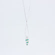 Load image into Gallery viewer, Handmade silver necklace - front shot of the Dancing Kite design dangling against white background, with beads below