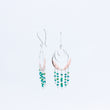 Load image into Gallery viewer, Close up of unusual handmade earrings, Spindrift design from Windblown Collection