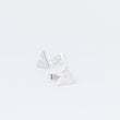 Load image into Gallery viewer, Emery paper version of sterling silver Slipstream studs, one in front of the other on white background
