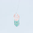 Load image into Gallery viewer, Close up of Spindrift necklace from Windblown Collection, showing unusual combination of silver, copper and beads on silver chain