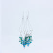 Load image into Gallery viewer, Charming handmade silver earrings with beads nestled closely together in close up against white background