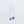 Load image into Gallery viewer, Silver dangle earrings with purple gemstones on a white background
