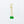 Load image into Gallery viewer, Green gemstone and gold-plated chain earrings on white background
