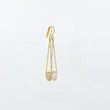 Load image into Gallery viewer, White agate gemstones earrings on gold-plated satellite chain, against a white background

