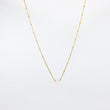 Load image into Gallery viewer, Handmade gemstone necklace with rose and gold-plated satellite chain, on a white background
