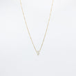 Load image into Gallery viewer, 18ct gold-plated necklace with a white agate gemstone pendant on white background
