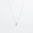 Load image into Gallery viewer, White agate gemstone and sterling silver necklace on white background
