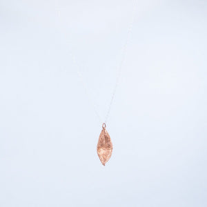 Twisted tip simple leaf Necklace Found by Dawn 